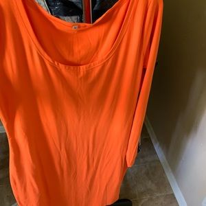 Orange long sleeve dress